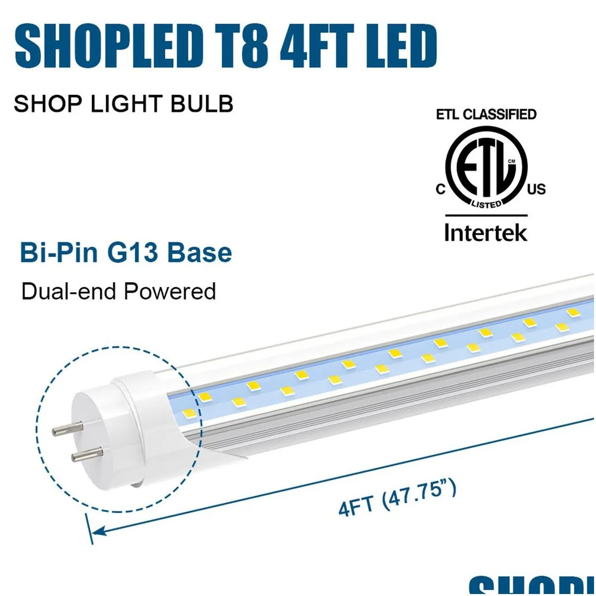 Led-buizen Voorraad In Ons 4Ft Led Buis 28W Dural Rij Warm Koel Wit 1200Mm 1.2M Smd2835 192 Stuks Super Heldere Fluorescerende Bbs Ac85-265V Dro Dhian