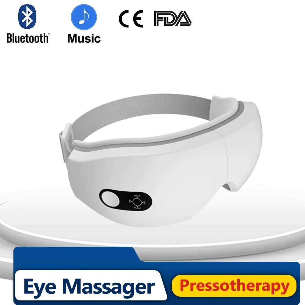 プレスセラピーアイマッサージャーダブルエアバッグ強い振動眼マッサージ機器圧縮ドライアイヘルプ睡眠を緩和する240313