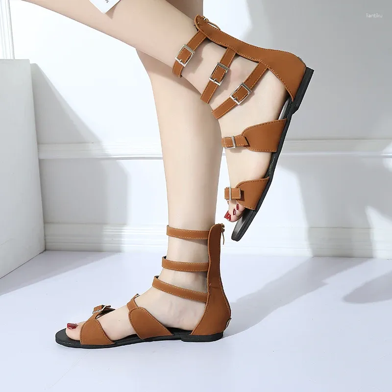 Buty swobodne gladiator sandały kobiety letnie skórzane kobiety żeńska platforma bukmacherska