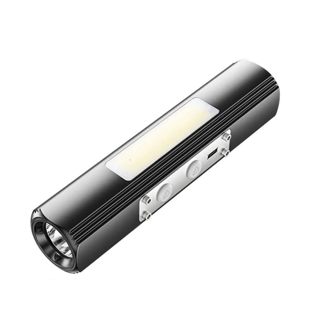 LED Strong Light Mini Polymer Battery USB Charging Outdoor Lighting Magnetic Suction Flashlight Gift 703629