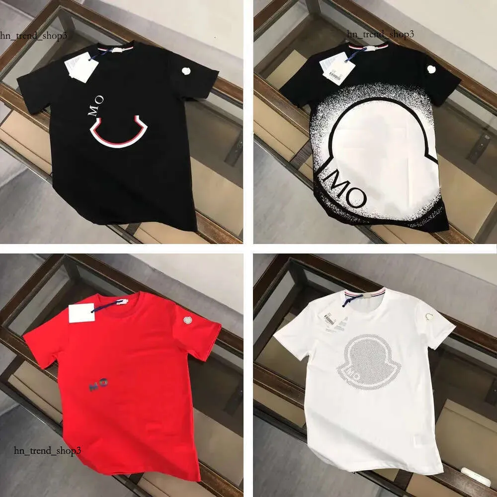 Koszula z kurtką Monclair Designer Designer T-shirts Summer Casual Womens Shirt Lose koszulka z literami Drukuj krótkie szorty rękawy Monclairclers Toi 681