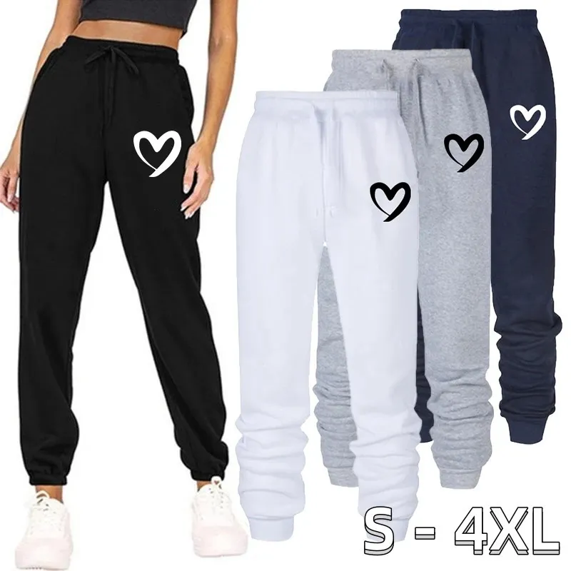 Personalize suas calças femininas soltas calças compridas outwear moda ltrousers primavera outono inverno sweatpants jogger calças S-4XL 240309