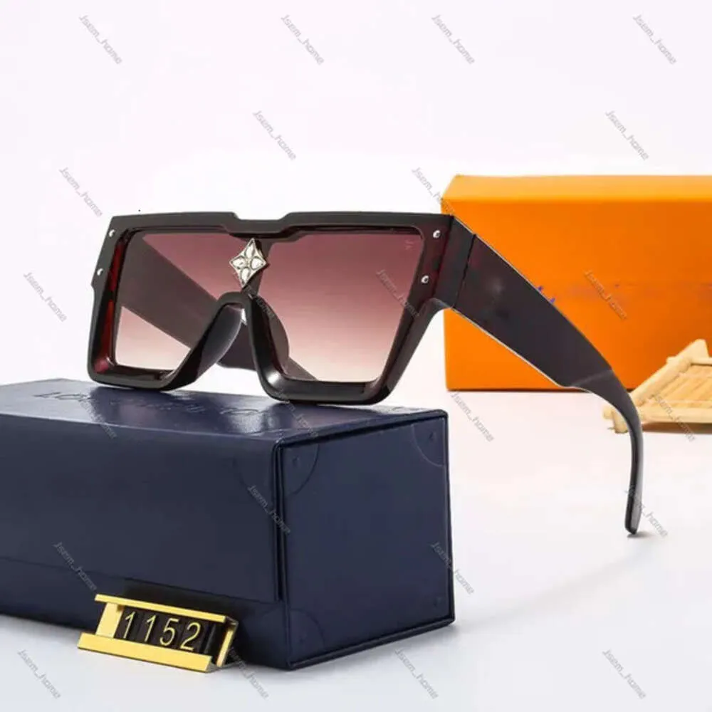 Designer Louisely Vuttionly Sunglasses for Woman Monogram High Quality Lvse Sunglasses Man Luxury Sunglasses Square Large Frame Sunglasses Onepiece Mat 598