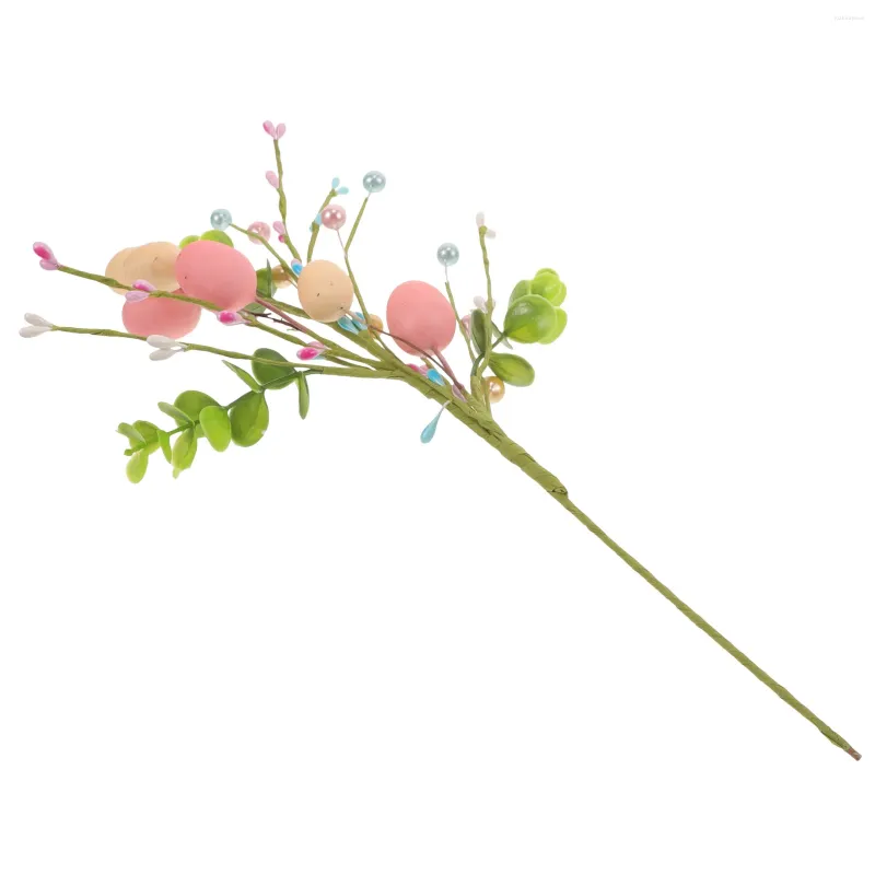 Decorative Flowers Easter Eggs Party Supplies Branch Decor Stem For Vase Venue Setting Props Table Centerpiece Foam Fruit Artificial Faux