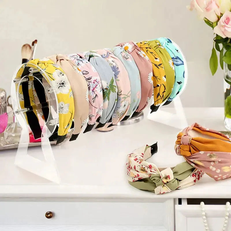 Durable Acrylic Headband Holder Detachable Hairbands Organizer Hair Hoop Storage Rack Display Stand Women Jewelry 240309