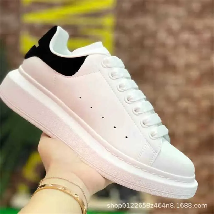 17% rabattskor 2024 Hög version Maikun Little White Womens äkta läderfjäder och hösten Ny mångsidig sport Flat Bottom Casual Tjock Sole Board Shoes