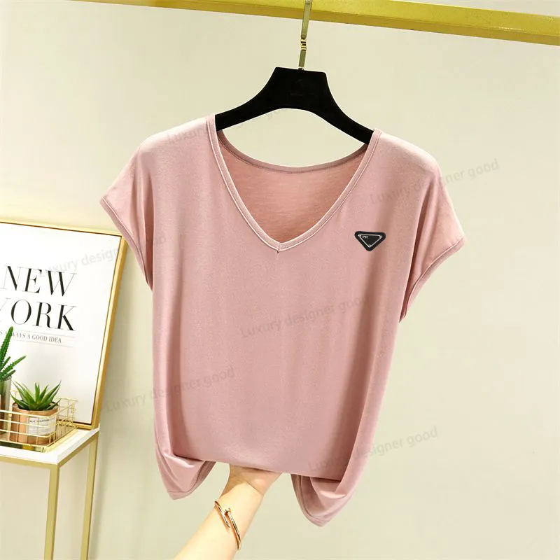 Women T Shirts Women Clothing P Letter Print Short Sleeve With Summer Cotton Round Neck Tee