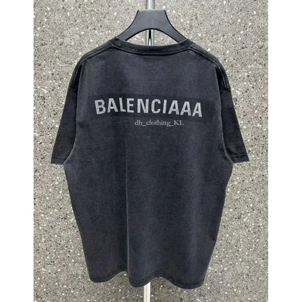 Balenciaa TシャツメンズプラスティーポロスファッションTシャツ丸首の刺繍と印刷された極地スタイルの夏のsumm