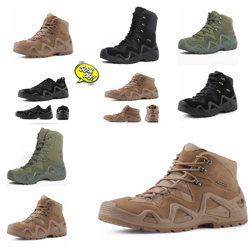 أحذية New Mezn's Boots Army Coambat Coambat Boots Outdoor Boots Winter Desert Boots Motorcycle Boots Zapatos Hombre Gai