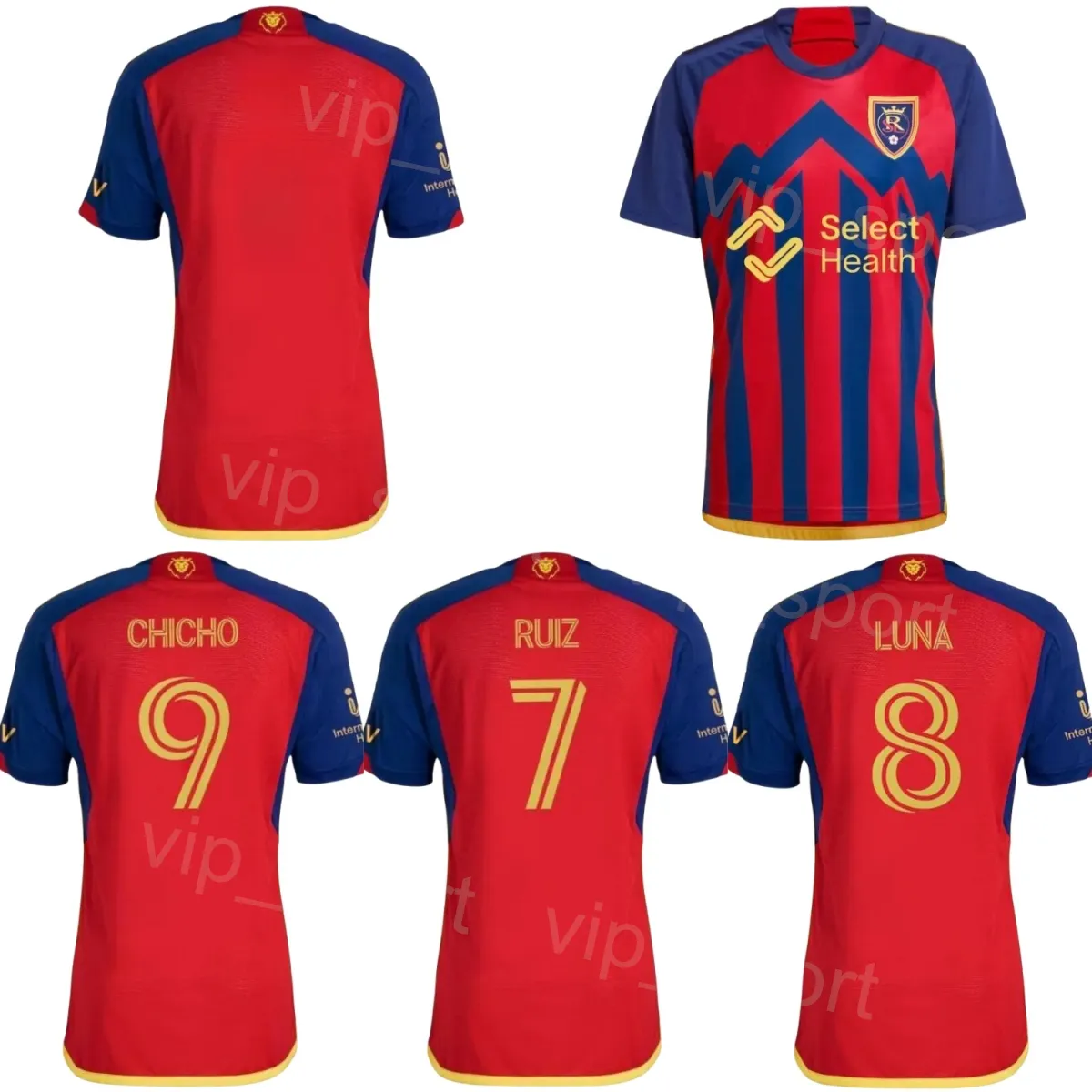 FC Royal Salt Lake 2024-25 Soccer 15 Justen Glad Jersey Mans 4 Brayan Vera 6 Braian Ojeda 11 Andres Gomez 9 Cristian Arango 8 Diego Luna Matt Crooks Football Shirt Kits