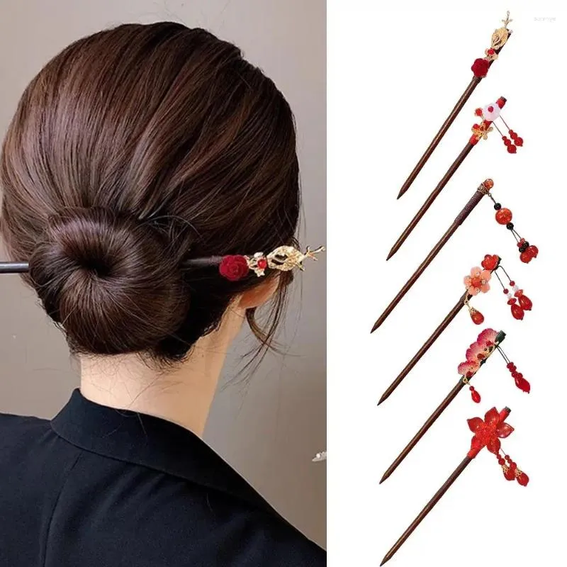 Accessori per capelli Stile cinese Retro Tornante Donna Donna Elegante Bastone antico Hanfu Metallo Anno Regali Headwea Q3A7