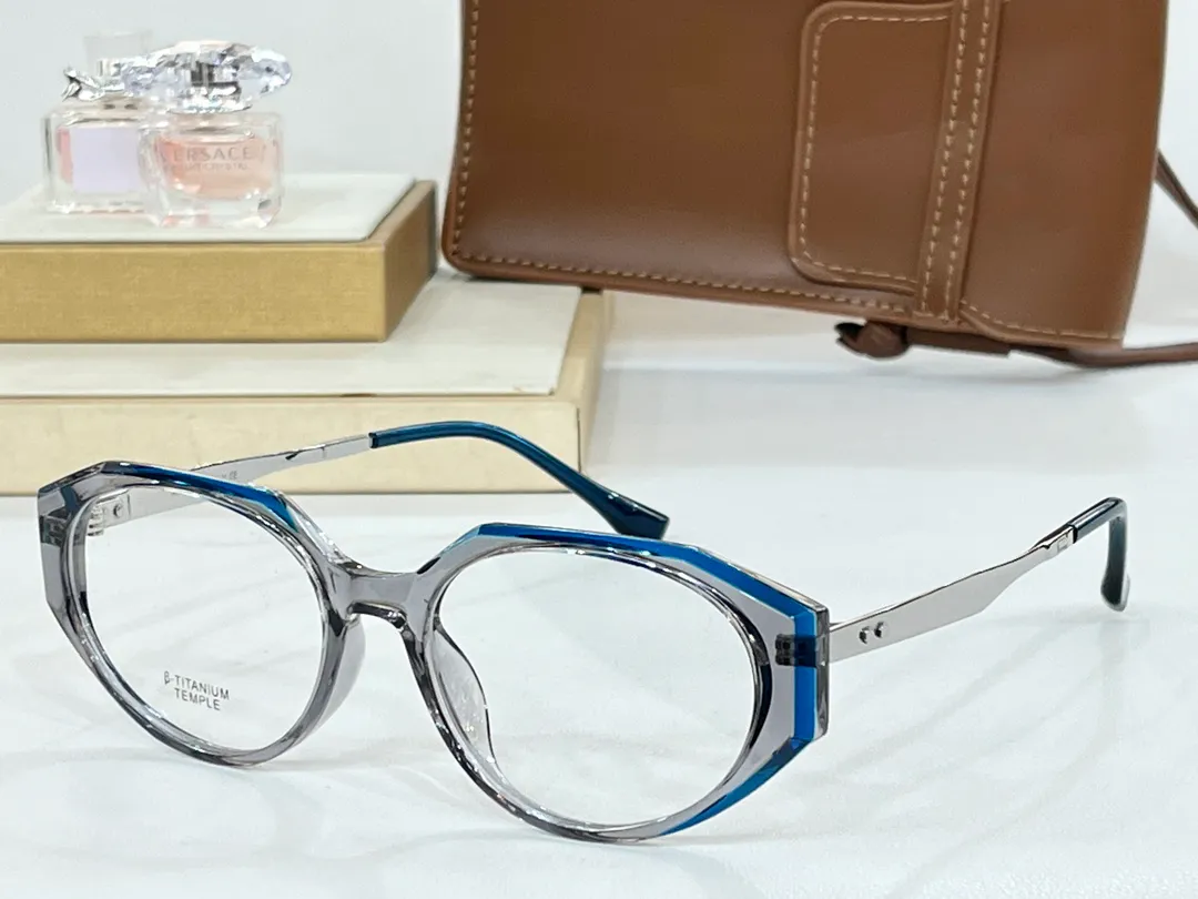 Optical Eyeglasses For Men Women Retro 50314 Designer Fashion Sheet Glasses Acetate Frame Detailed Elasticity Oval Style Anti-Blue Light Lens Plate With Box