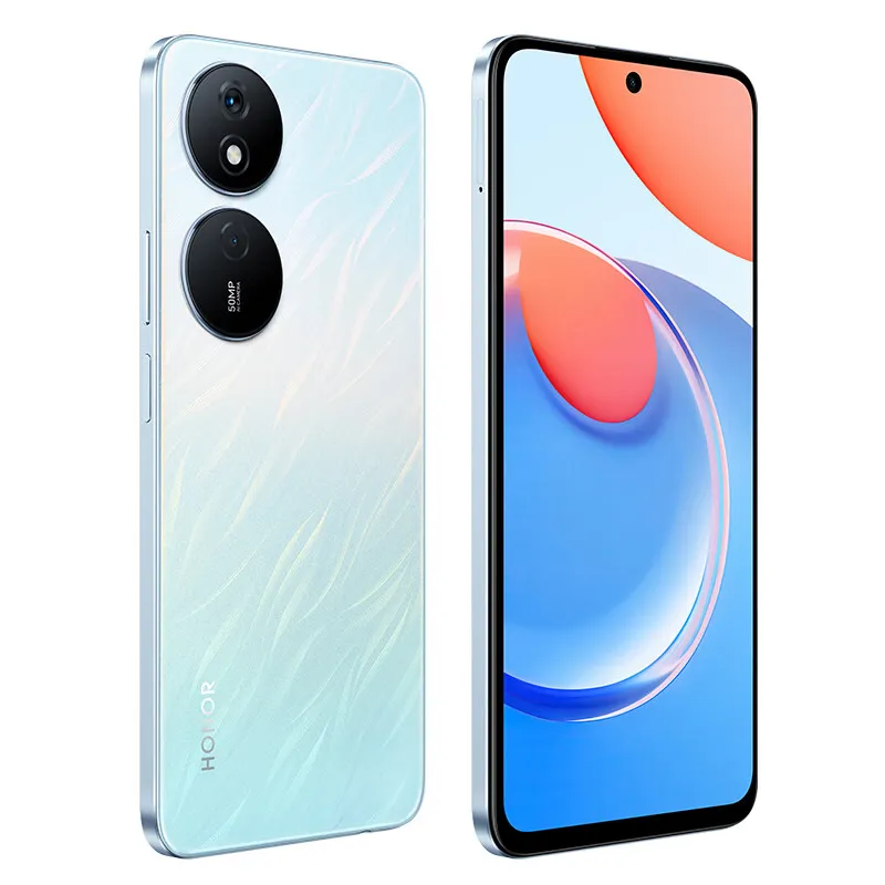 Téléphone portable d'origine Huawei Honor Play 8T 5G intelligent 8 Go 12 Go RAM 256 Go ROM Dimensity 6080 Android 6,8 "90 Hz LCD Plein écran 50,0 MP AI 6000 mAh Face ID Téléphone portable avec empreinte digitale