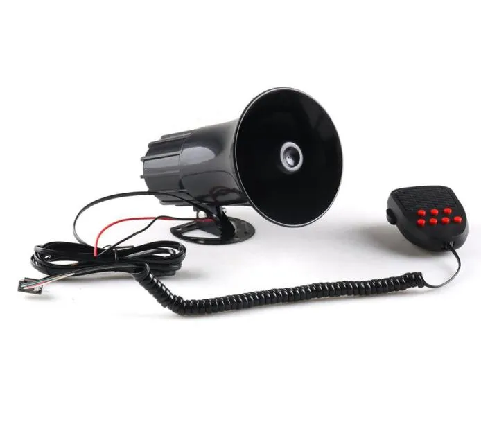 12V 50W 120dB Air Siren Horn Alarning Alarm Megaphone for Car Truck Mic Speaker 7 Sounds Loud for Car Van Truck Train RV Boat333U4056480