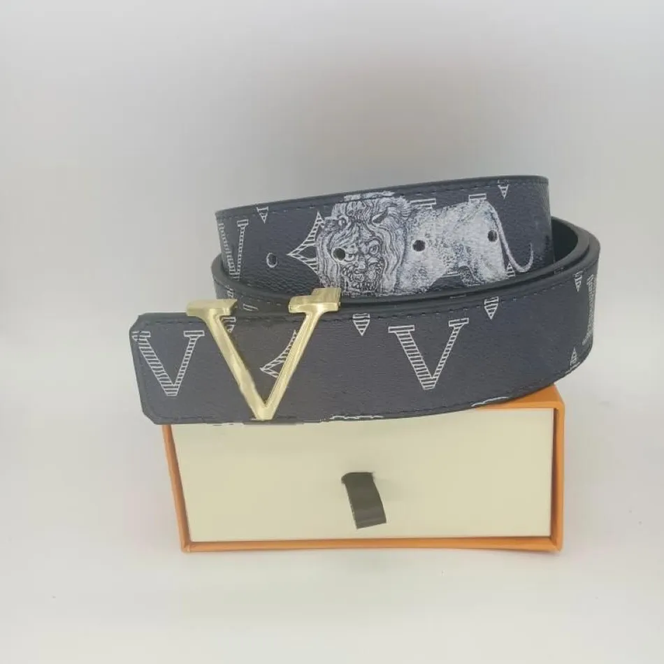 Hebilla de moda cinturón de cuero genuino Ancho 40 mm 18 estilos Alta calidad con caja diseñador hombres mujeres cinturones para hombre AAA985203b
