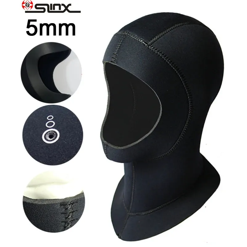 Casquette de plongée en néoprène 5mm, pour plongée sous-marine en eau froide, casquette de sport, étanche, garde au chaud, marque 1 pièce, SLINX 240304