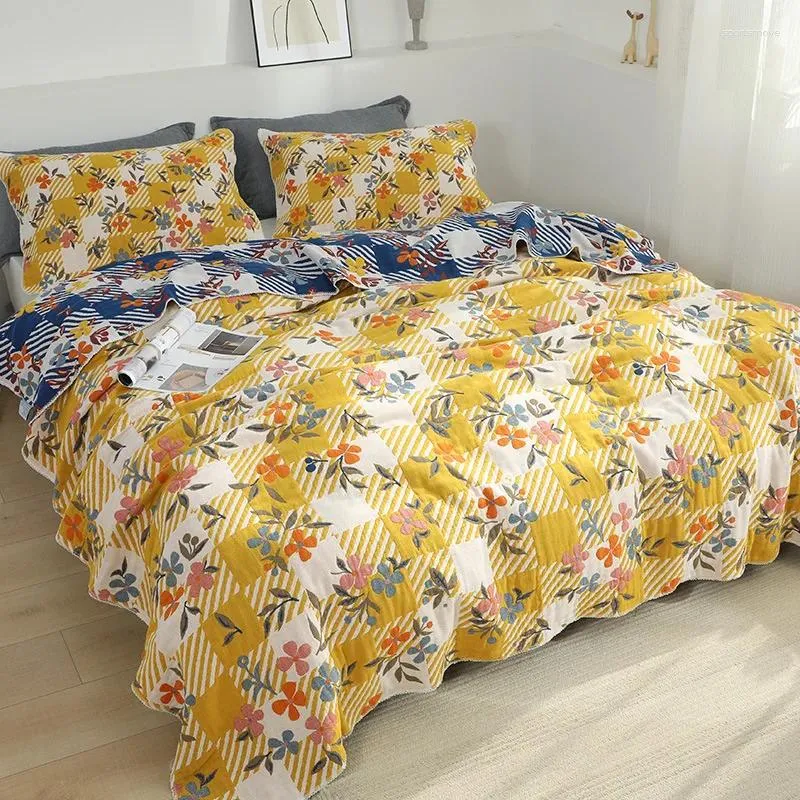 毛布軽量の秋の寝具カバーレットベビーカーラップ居心地の良いソファカバーモスリンコットンスローベッド幼児用アクセサリー用