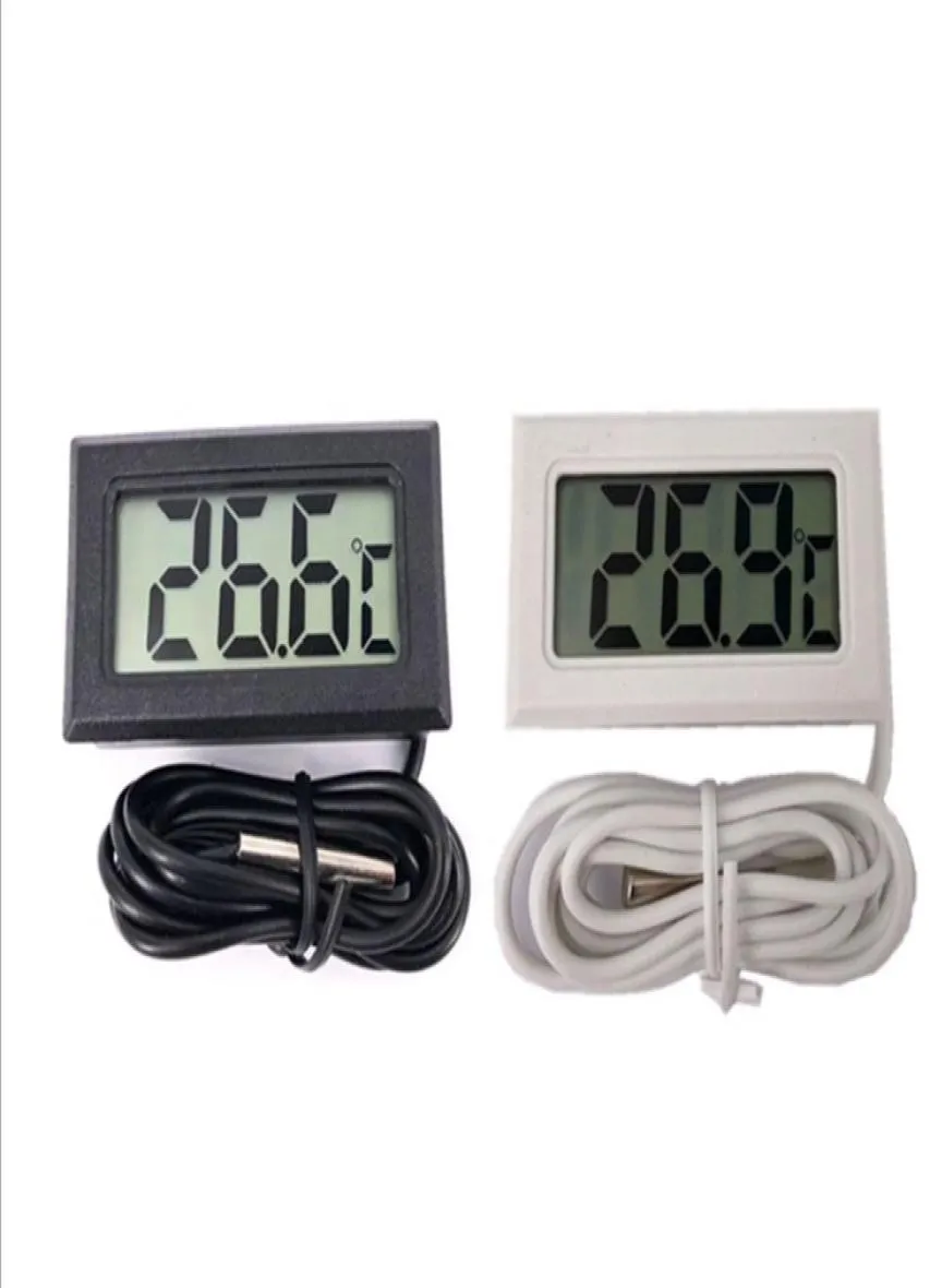 500pcs Digital LCD Screen Thermometer Refrigerator Fridge zer Aquarium FISH TANK Temperature 50110C GT Black white Color8357526