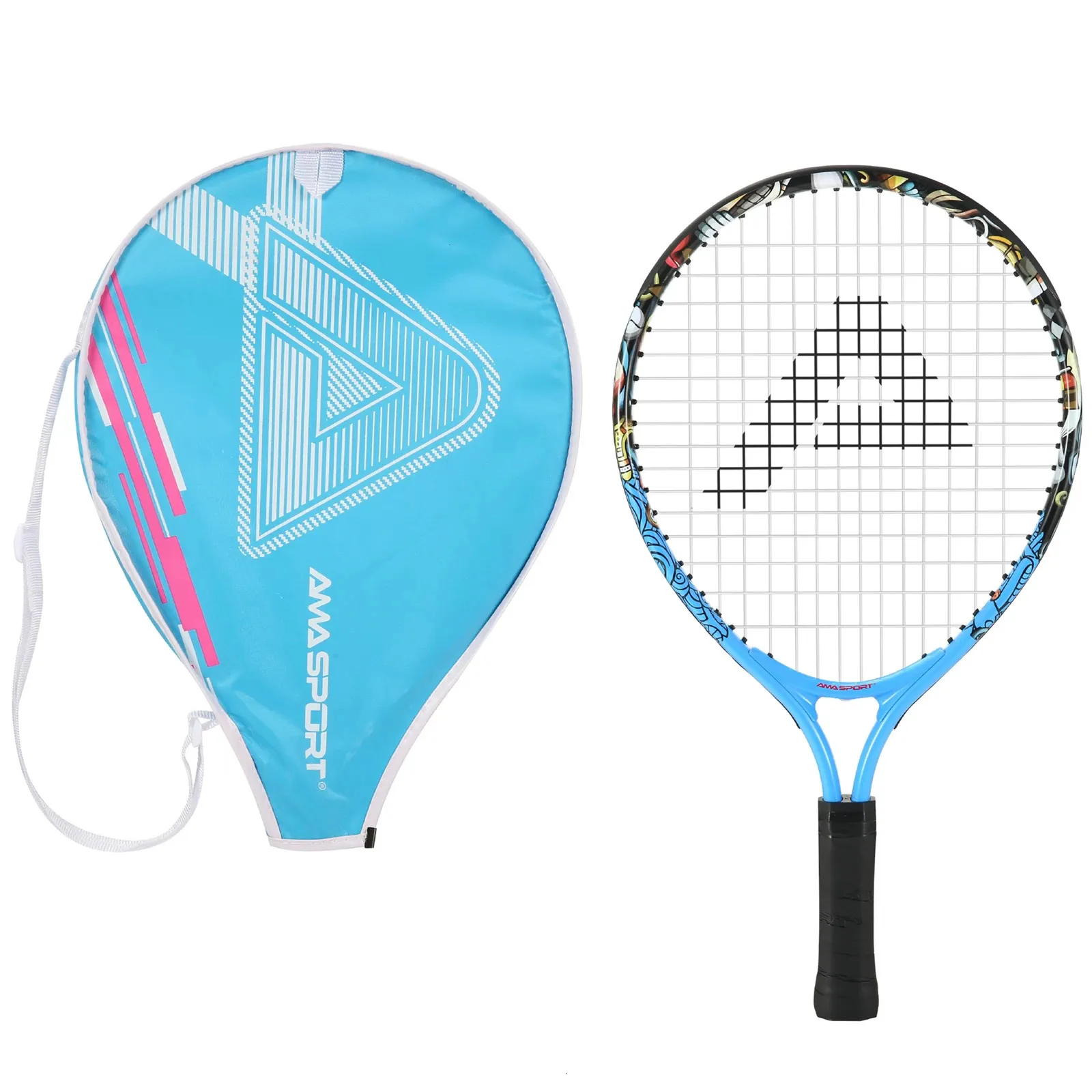 Raquette de tennis pour enfants, Kit de démarrage pour garçons et tout-petits, 17-25 ans, avec sac à bandoulière en Nylon 420D, 240313