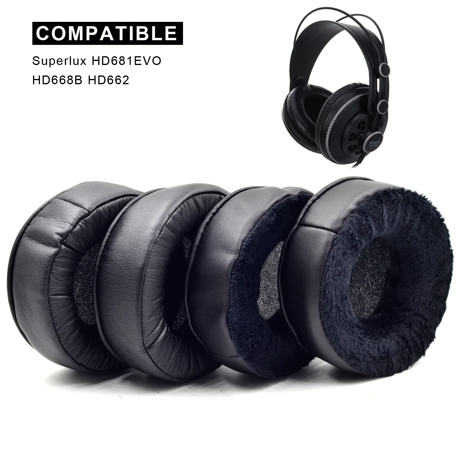 Accessoires Defean remplacement oreillettes oreillettes coussin mousse pour Superlux HD681EVO HD668B HD681 HD681B HD662 manchon casque