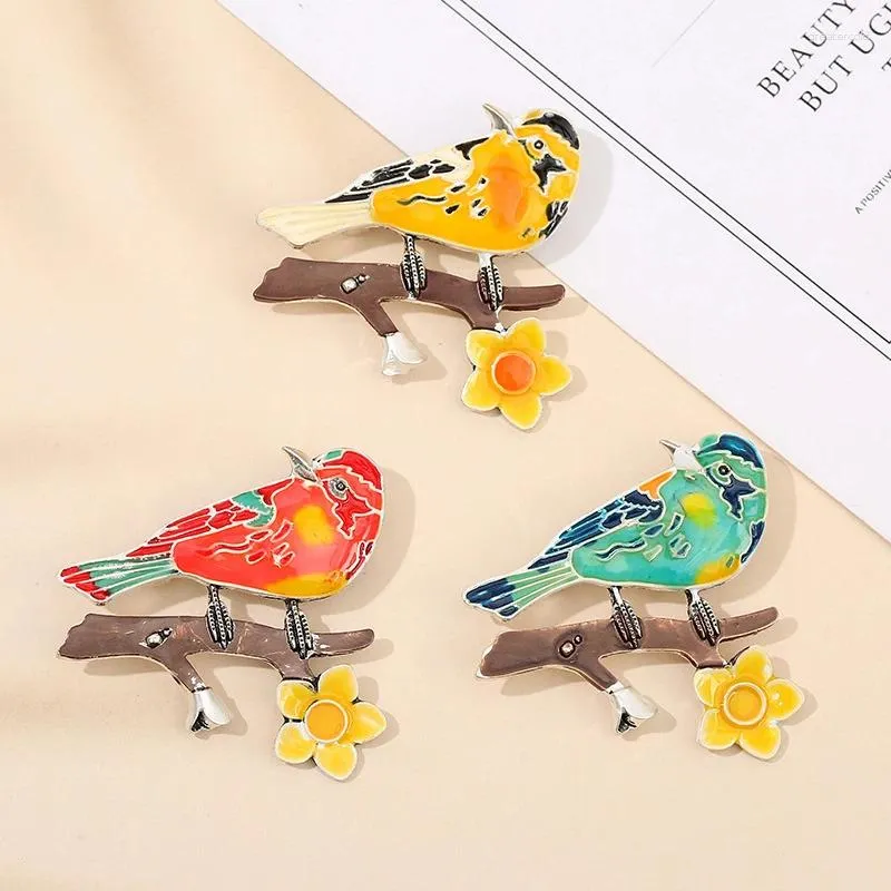 Broschen Vogel Brosche Pins Hochwertige Emaille Ainmal Mehrfarbig Niedlich Für Frauen Party Täglich Pin Jahr Schmuck Geschenk