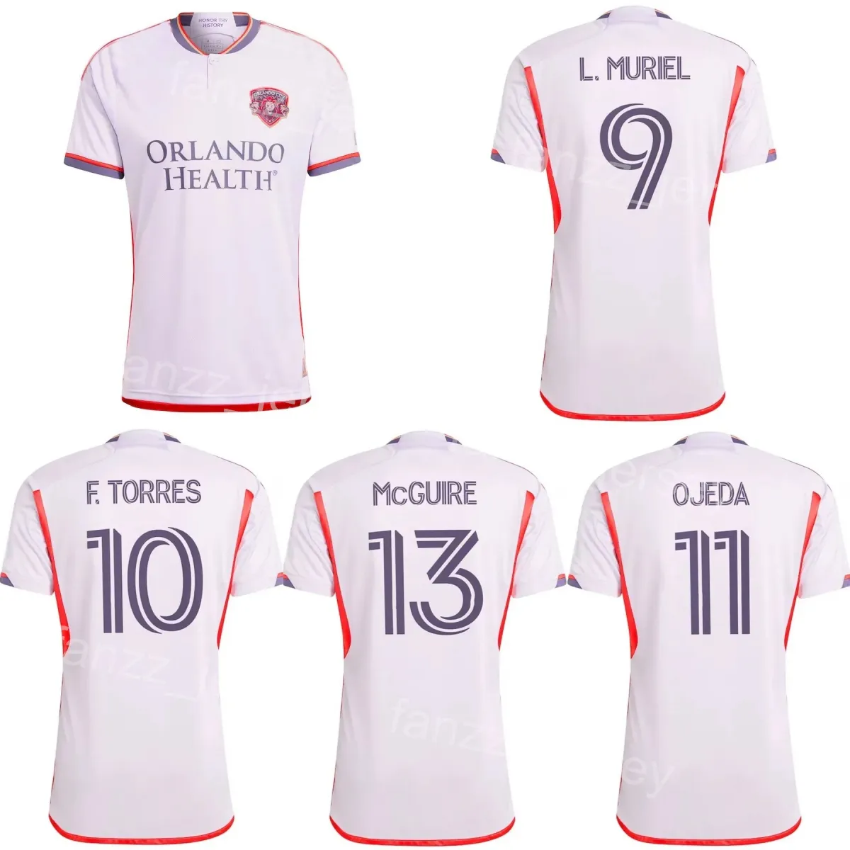 24 25 SC ORLANDO CITY SOCCER Jerseys 5 Araujo 17 Thorhallsson 3 Santos 11 Ojeda 10 Torres 13 McGuire 77 Angulo 7 Enrique 14 Lodeiro Jansson Gallese Football Kits