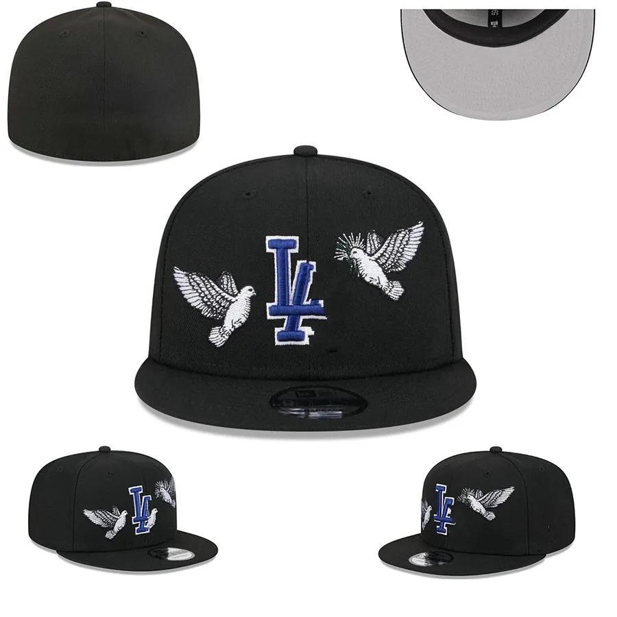 2024 Casquettes de baseball pour hommes Casquettes d'été bleu royal Lettre os Hommes Femmes Couleur noire Toutes les 32 équipes Sport décontracté Chapeaux ajustés à plat Série "" Love Hustle