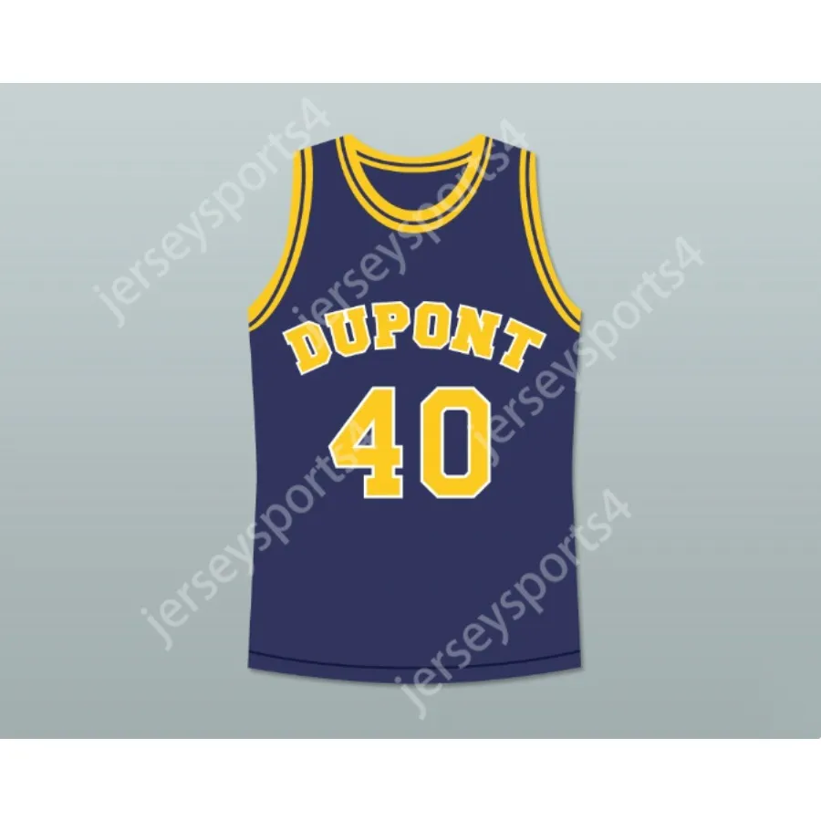 Niestandardowe dowolne nazwisko dowolna drużyna Randy Moss 40 DuPont High School Panthers Basketball Basketall Jersey Wszystkie zszyte rozmiar S M L XL XXL 3xl 4xl 5xl 6xl najwyższej jakości