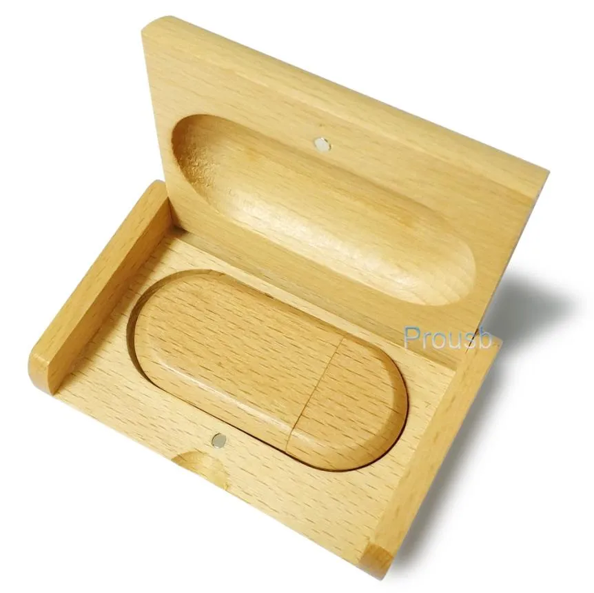 Bulk 75pcs 2GB Clamshell Wooden Case USB Drive Promits Memory Flash Pendrives Storage5559198