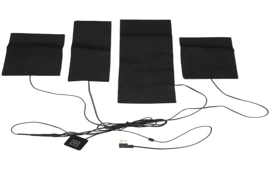 Coussin chauffant en tissu Portable 4 en 1, coussinets chauffants électriques USB, chauffe-vêtements pour Vest11938942