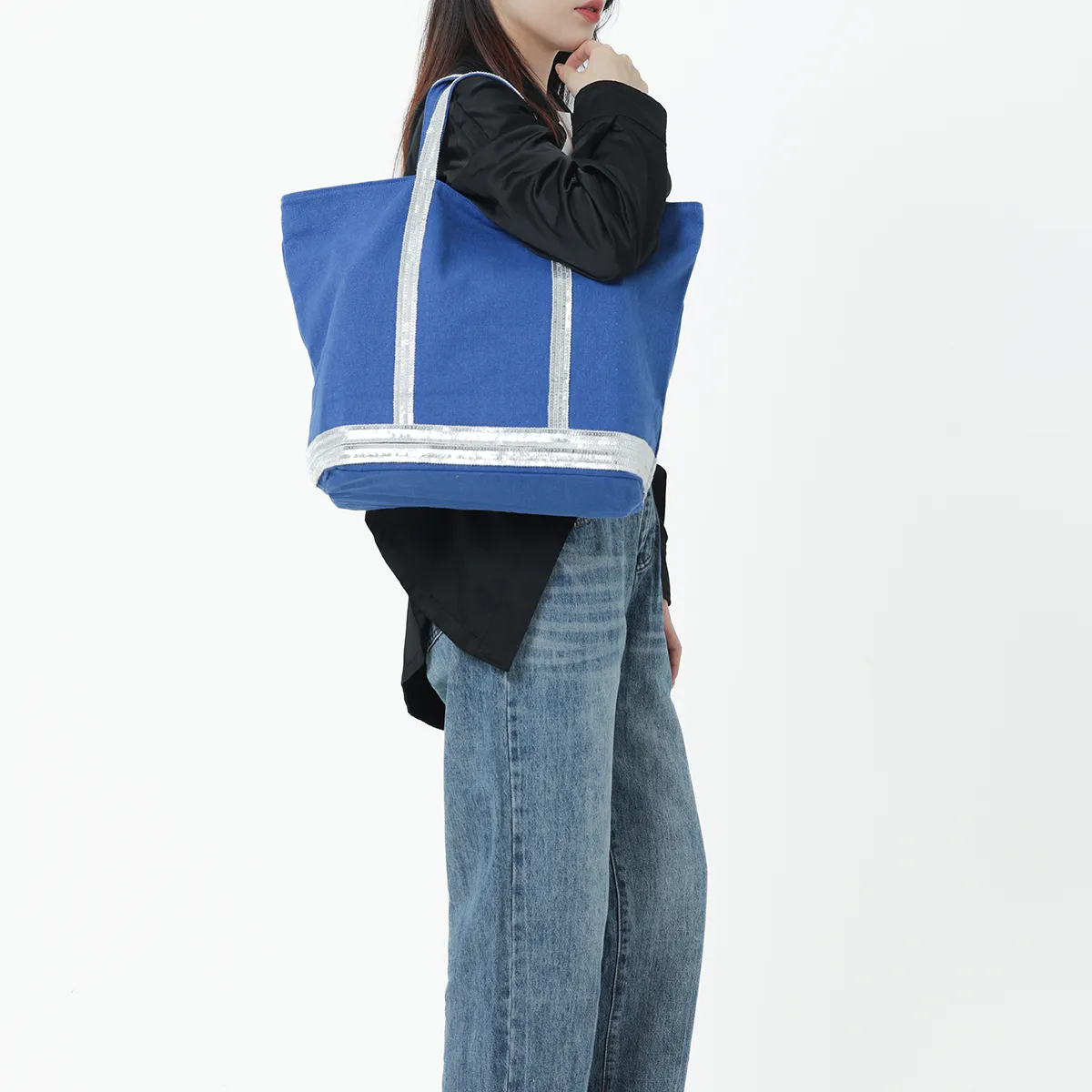 DHgate.com:Vanessa Bruno Cabas Lin-Coton Sequins Tote Bag