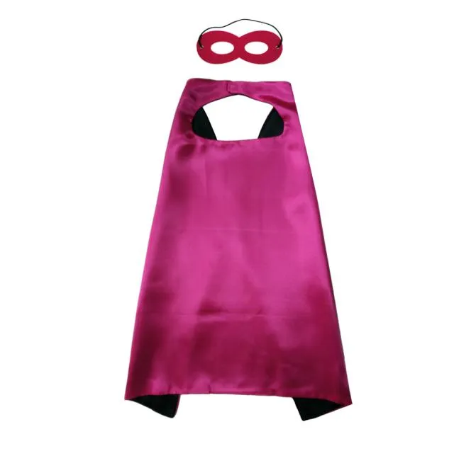 Capas de superhéroe para niños con máscara, 100 piezas, 2 capas, 7070 cm, disfraces de satén para niños, disfraces de fiesta de Halloween, favores 7665090