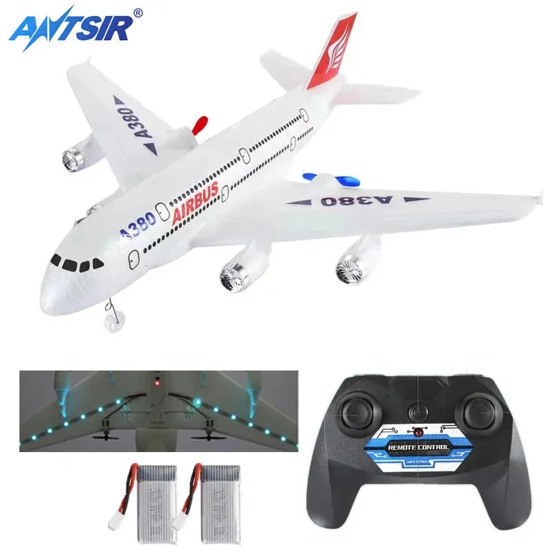 Boeing 747 Airbus A380 RC Plane 2.4G 2CH Remote Control Airplane Fixed Wing Aircraft RC Toys Gift for Children 240307