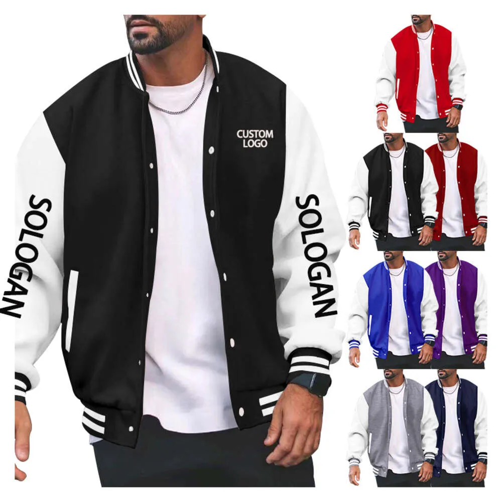 Wholesale Sports Casual Letterman Basketball Custom Fleece College Mens Jackets Baseball Varsity Jacket For Men 31 58