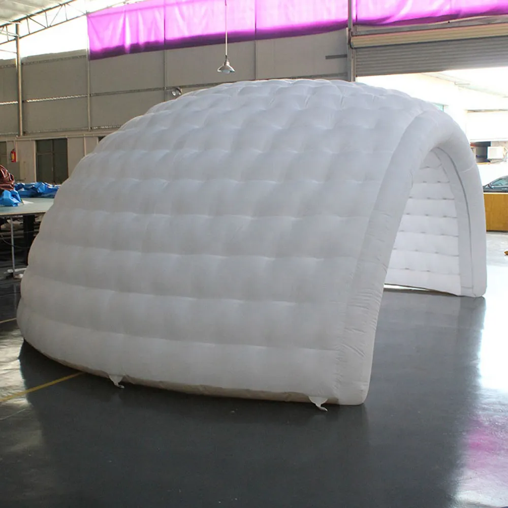 wholesale Promotional Canopy Inflatable Air Dome With LED Lights White Igloo Wedding pub stage Tent for Trade Show