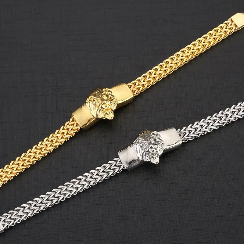 DHgate.com:14K Gold Lion Head Bracelet: Domineering Hip Hop