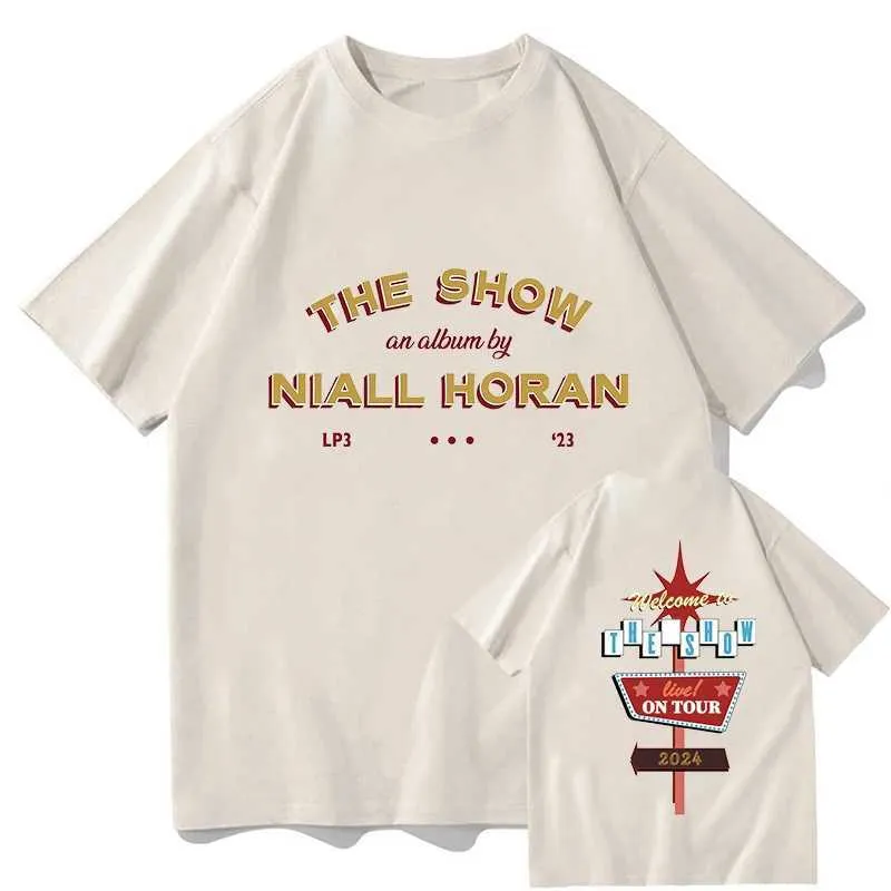 Casual shirts voor heren Niall Horan T-shirt unisex anime heren korte sle streetwear oversized ronde hals 100% katoen zomer harajuku kleding topsC24315