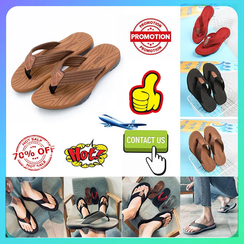 Diseñador Ca ual Plataforma Diapositivas Zapatillas Hombres Mujer Antideslizante Resistente al desgaste Peso Transpirable Suelas súper suaves Chanclas Planas Sandalias de playa Lado GAI