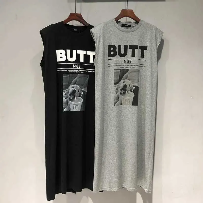 Abiti casual di base Abito senza maniche T-shirt Donna Estate Casual Lettera Stampa Sciolto O Collo Tunica Abiti basic stampati Abiti Streetwear OutfitC24315