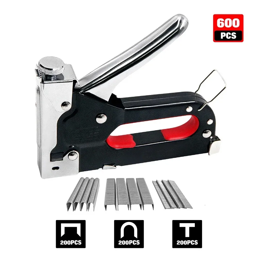 U/T/D Typ 3 i 1 Multitool Nail Staple Gun Furniture Stapler Tools for Furniture Wood Door Holstholsther Framing Rivet Tool 240313