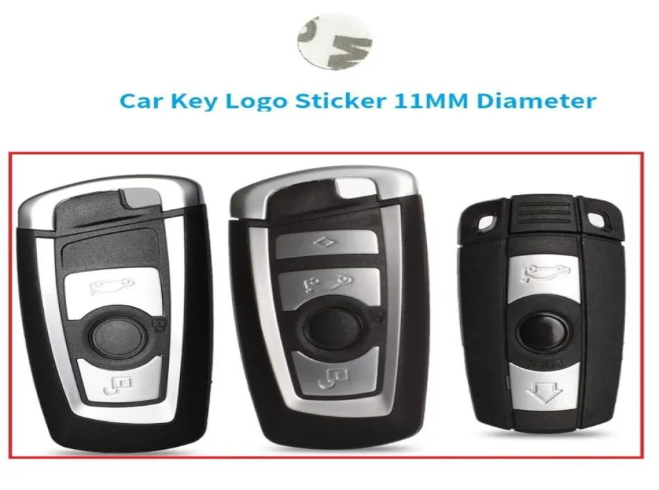 SmartLogo Car Key Sticker Set Remote Key Emblem Metal Silicon Stickers