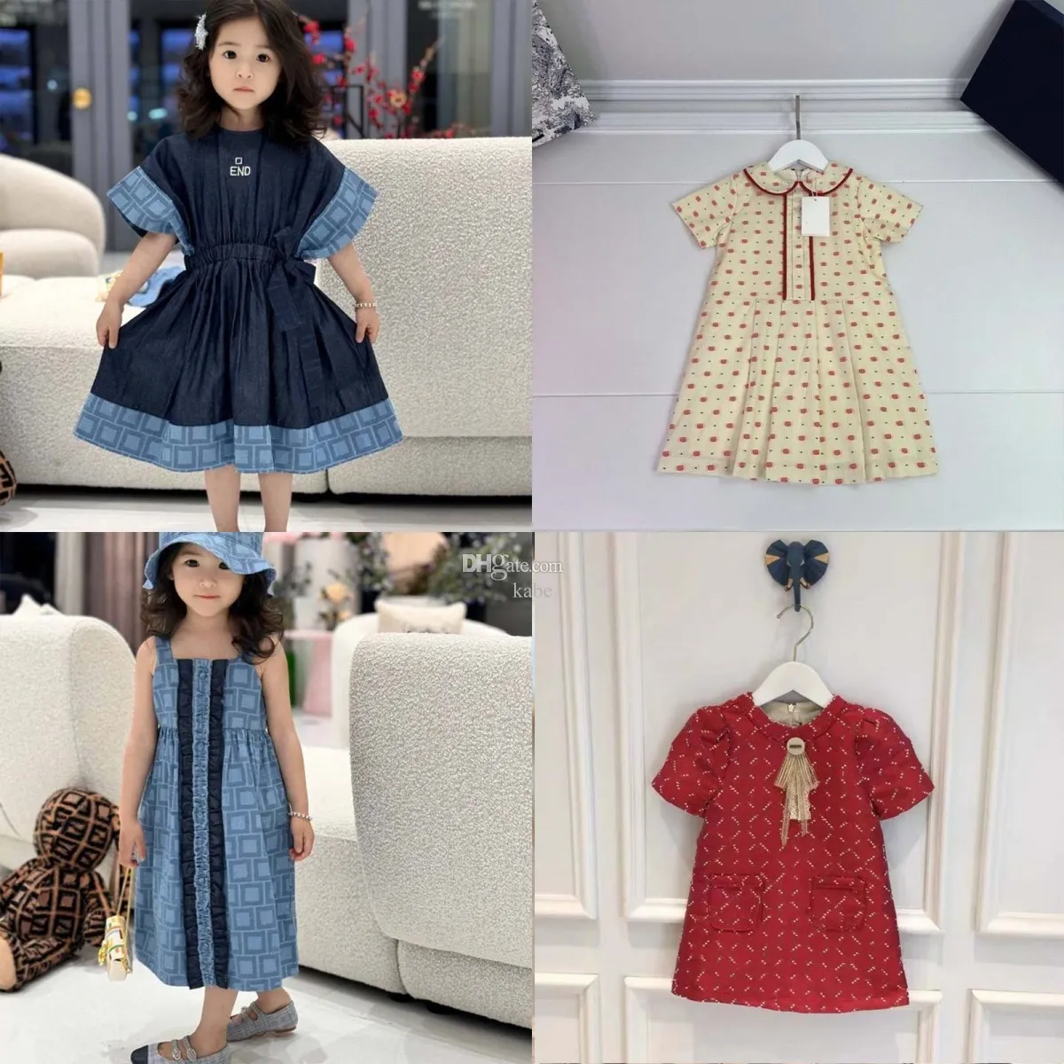 Marke Baby Kleid Mädchen Kinder Designer Kleidung Kleinkinder Rock Sets Baumwolle Säuglingskleidung Sets Größen 73-160 E10r #