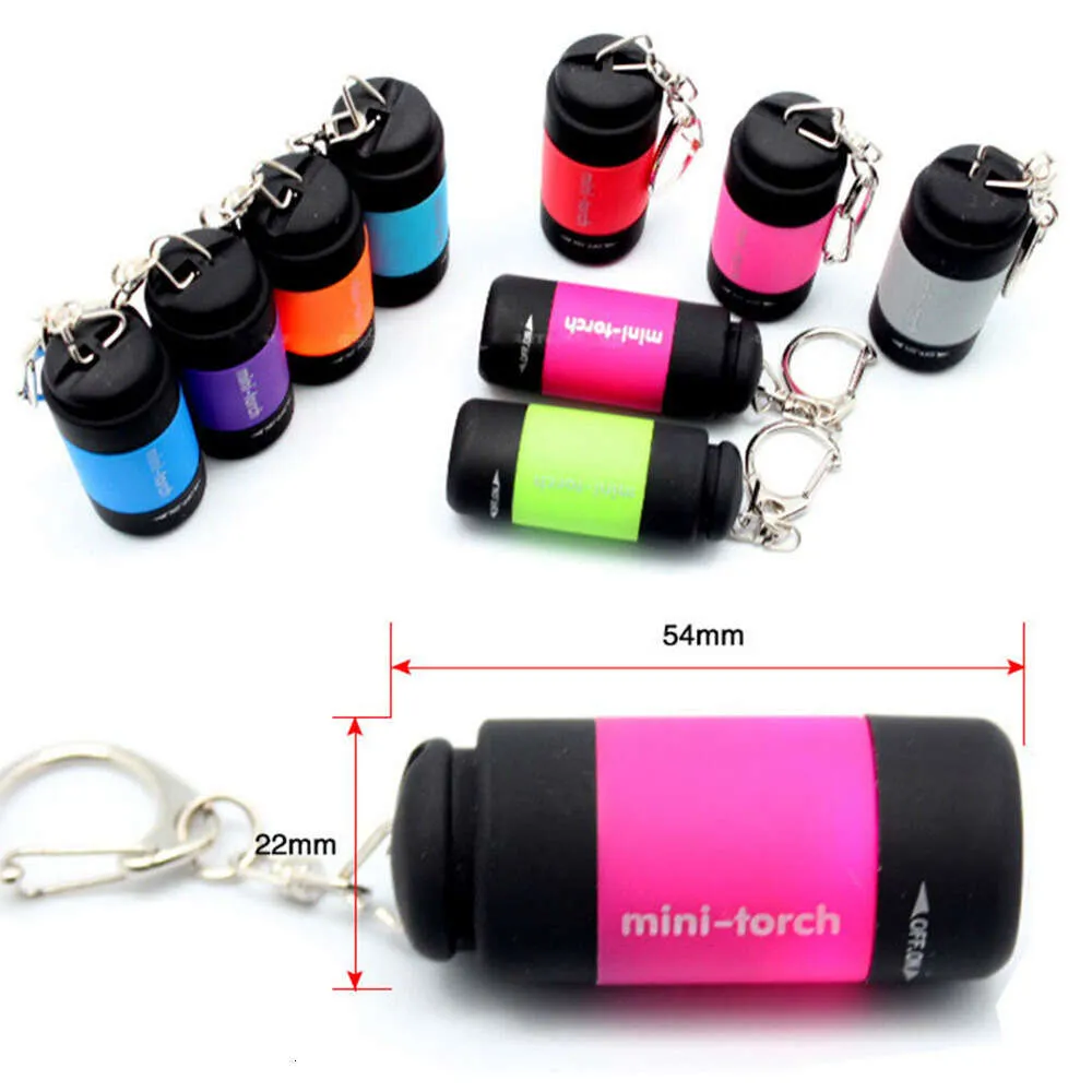 Mini USB -laddning Keychain Pocket Strong Light Travel Portable ficklampa 166418