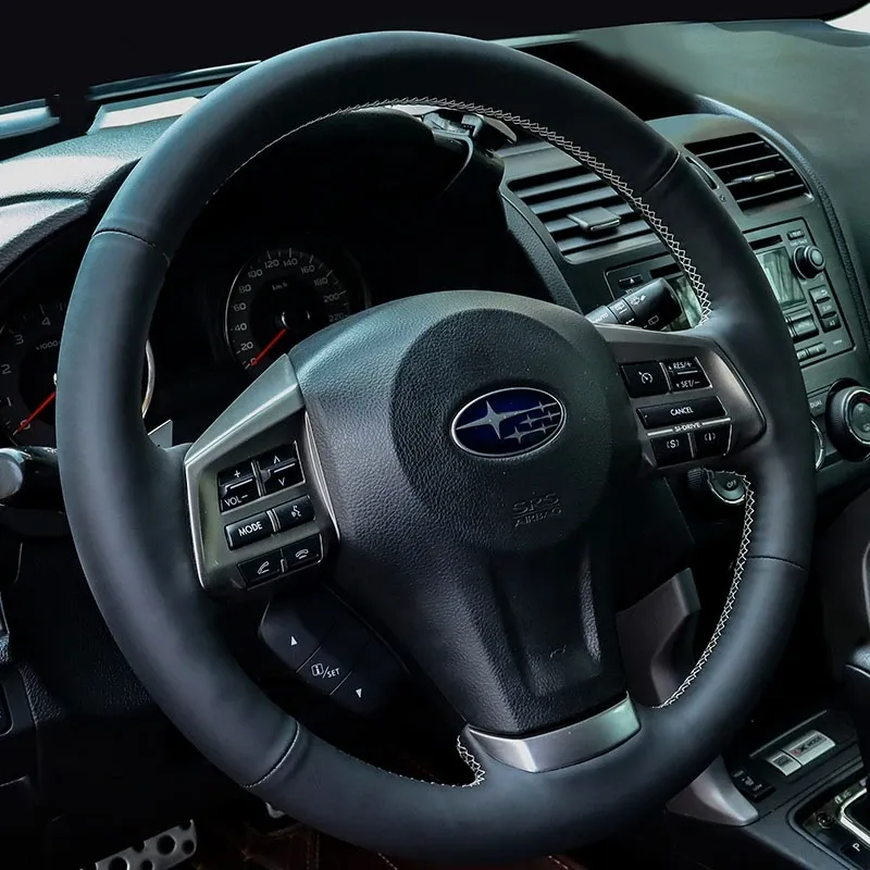 Auto Stuurhoes Echt Leer voor Subaru Forester 2013-2015 Legacy 2013-2014 Outback 2013-2014 XV 2013 Auto Interieur