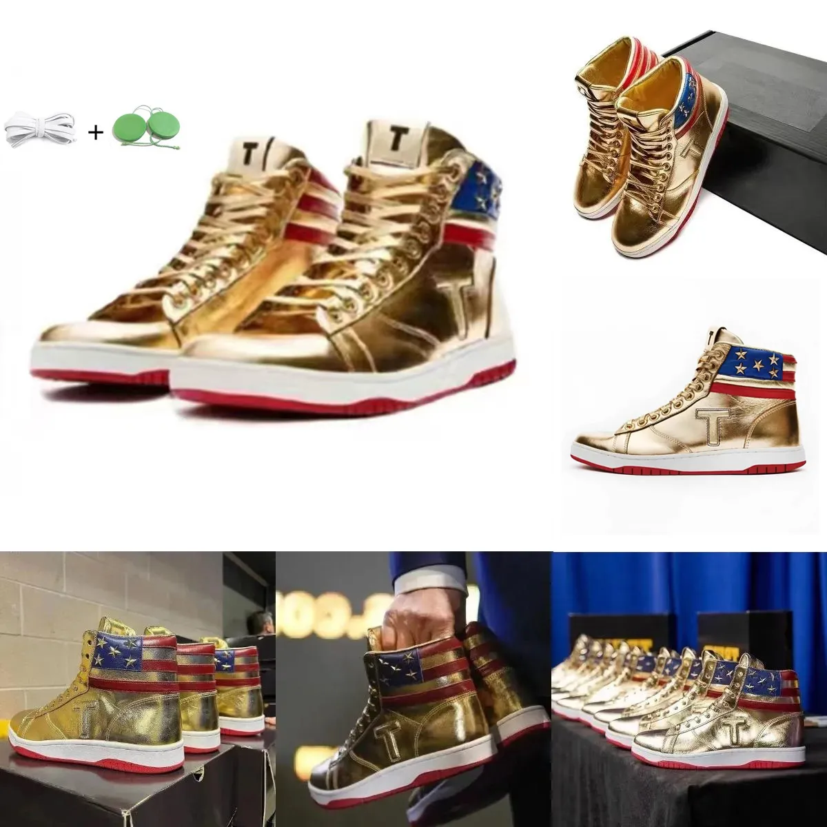 T Trump Schuhe Trumps Designer Sneaker The Never Surrender High Top Casual Basketballschuhe Designer Ts Gold Custom Männer Frauen Outdoor Trainer Sport Sneakers