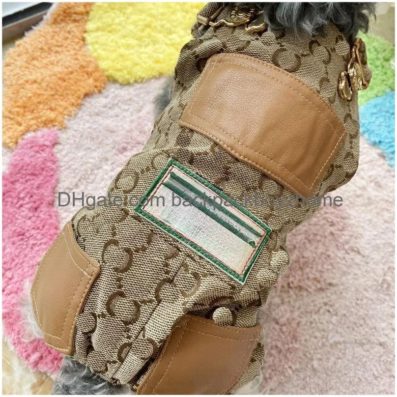 Dog Apparel Designer Dog Clothes Luxury Pants Apparel With Classic Letter Puppy Sling Jumpsuit Costumes Pet Overalls Outfits For Small Dhm4W