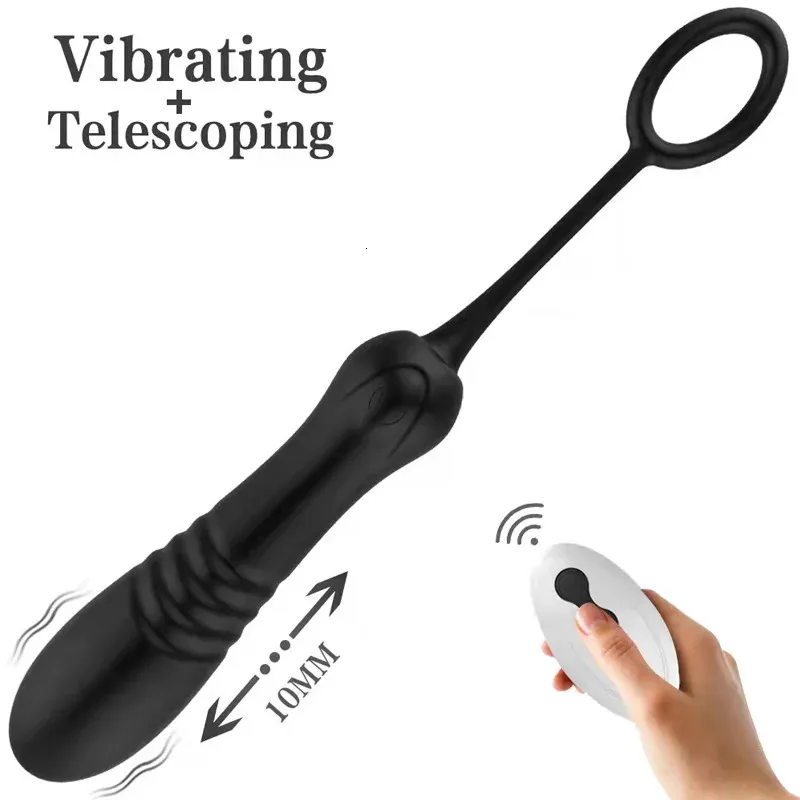 Vibrador telescópico feminino vibrador vaginal massageador controle remoto clitoral g spot estimulador adulto brinquedo sexual para mulheres masturbador 240312