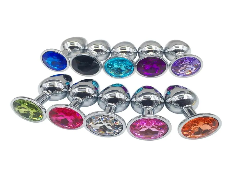 Massage SLM SET3PCS Fashion Unisex Butt Toys Butt Plugs Crystal Jewelry Gay Plug Anal Insert rostfritt stål Metallpärlor Sexig S1524494