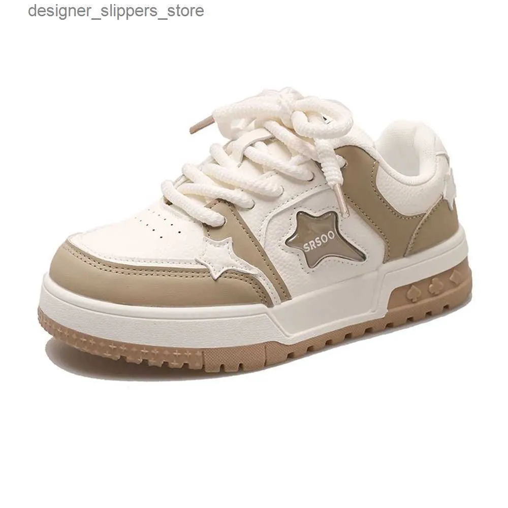 Dress Shoes New Sepatu Kets Modis Untuk Wanita 2023 Sepatu Sneakers Kasual Trendi Renda Desainer Klasik Zapatillas Sneaker Q240316