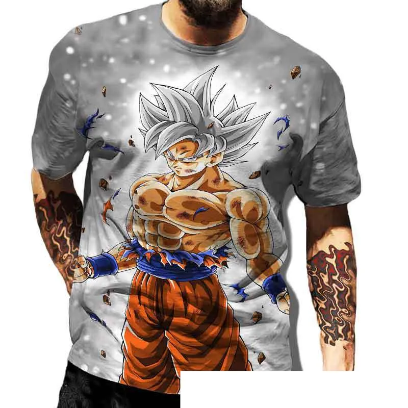 2024 Nieuwe Zomer Cartoon Mannen Losse Korte Mouwen T-shirt Anime 3D Gedrukt T-shirt Fabriek Groothandel Levering